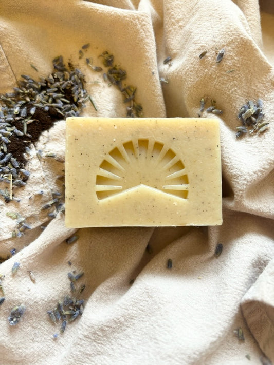 Ground Coffee Soap - Peppermint + Lavender + Patchouli